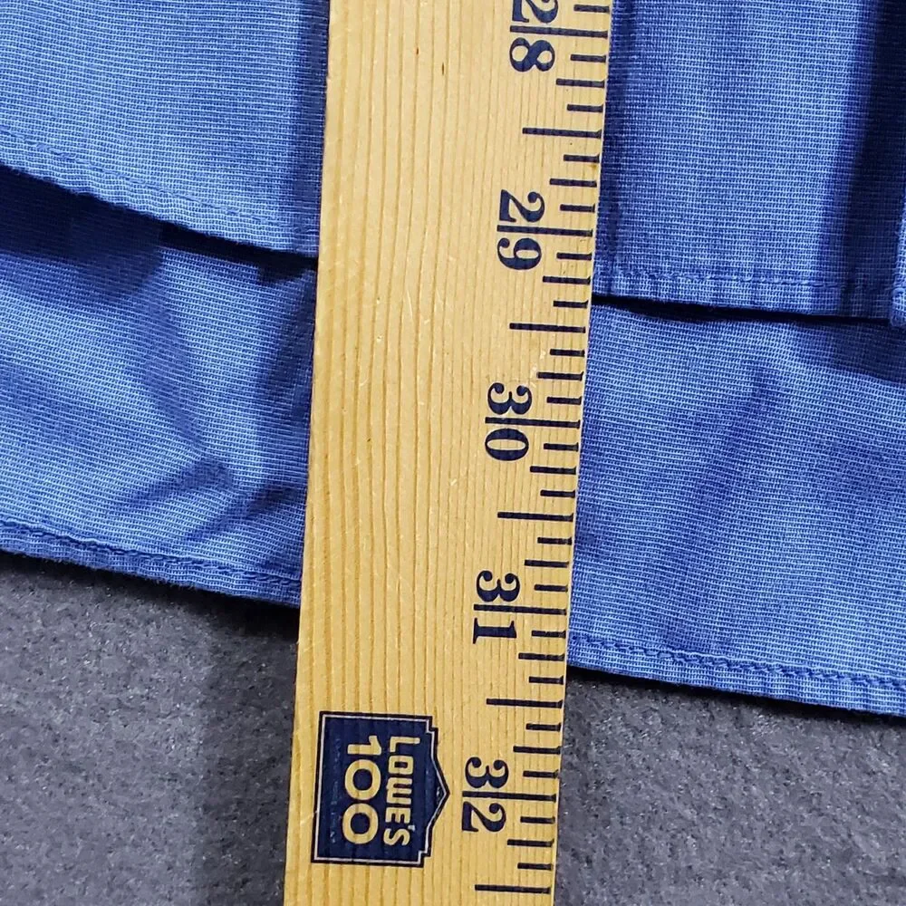 Duck Head Mens Button Down Dress Shirt Size 2XL Blue Embroidered Logo